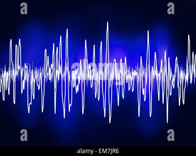 Elettronico suono sinusoidale o onde audio. EPS 8 Illustrazione Vettoriale