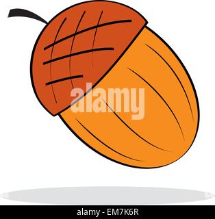 Acorn con ombre di grigio Illustrazione Vettoriale