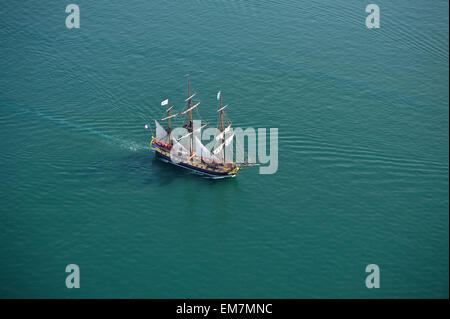 La Rochelle (western-Francia): la fregata Hermione (2015/04/15) Foto Stock