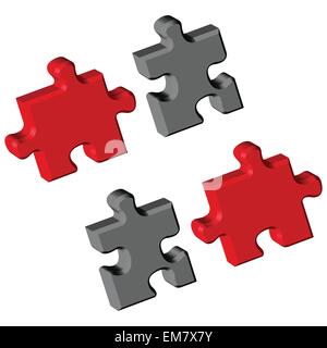 pezzi del puzzle Illustrazione Vettoriale