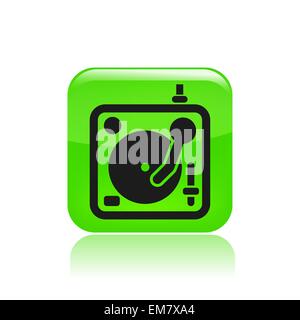 Illustrazione Vettoriale isolate di giradischi dj icona Illustrazione Vettoriale