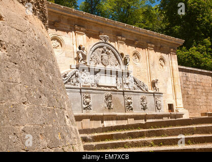 Pilar de Carlos V fontana, Alhambra di Granada, Spagna Foto Stock