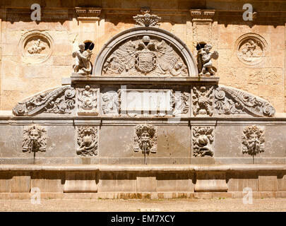 Pilar de Carlos V fontana, Alhambra di Granada, Spagna Foto Stock