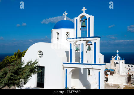 Griechenland, Kykladen, Santorini, Exo Gonia, Kirche Foto Stock