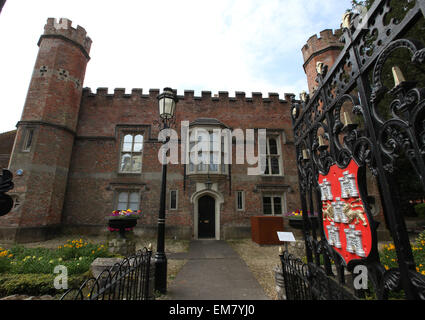 Winchester Abbey House la residenza ufficiale del sindaco di Winchester e sorge sull'ex sito dell abbazia di Winchester Foto Stock