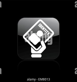 Illustrazione vettoriale di un singolo ID icona della scheda Illustrazione Vettoriale