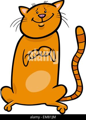 Cute cat cartoon illustrazione Illustrazione Vettoriale