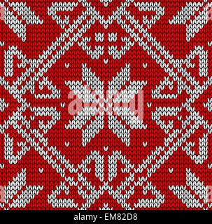 Natale pattern knittng Illustrazione Vettoriale