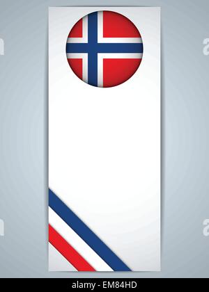 Norvegia Paese set di banner Illustrazione Vettoriale
