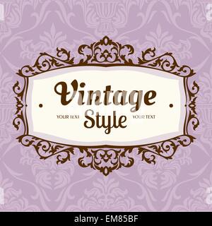 Vintage cornice floreale Illustrazione Vettoriale