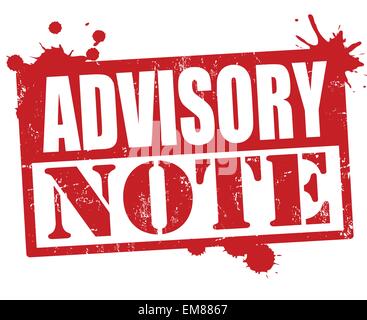 Advisory timbro di nota Illustrazione Vettoriale