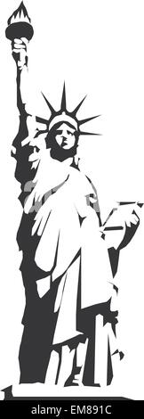 Statua della Libertà vettore Illustrazione Vettoriale