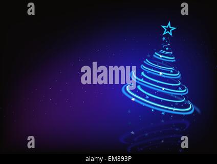 Abstract blu albero di Natale Illustrazione Vettoriale