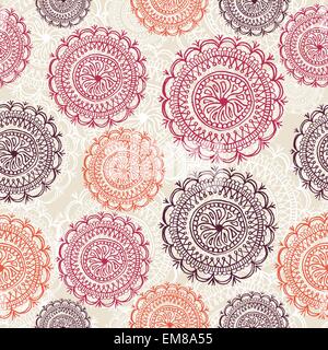 Vintage elementi cerchio seamless pattern EPS sfondo10 file. Illustrazione Vettoriale