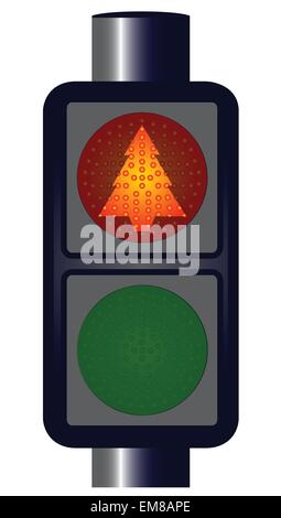 Rosso albero di Natale semaforo Illustrazione Vettoriale