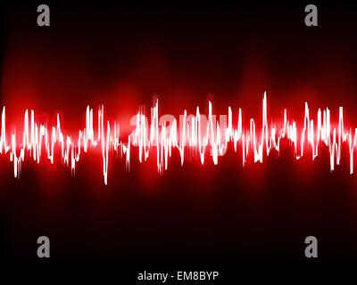 Elettronico suono sinusoidale o onde audio. EPS 10 Illustrazione Vettoriale