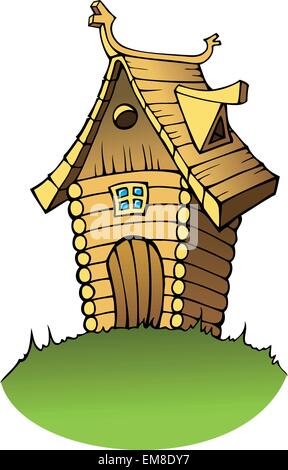 Cartoon casa in legno Illustrazione Vettoriale