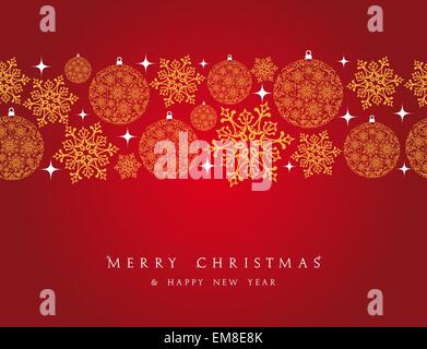 Buon Natale decorazioni elementi border. Illustrazione Vettoriale