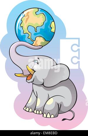 Alfabeto per bambini: lettera E Illustrazione Vettoriale