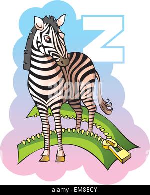 Alfabeto per bambini: lettera Z Illustrazione Vettoriale