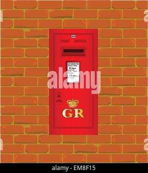 Montato a parete Post Box Illustrazione Vettoriale