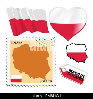 I colori nazionali della Polonia Illustrazione Vettoriale