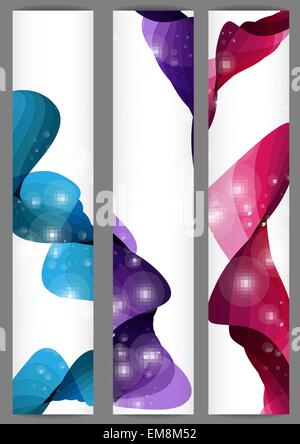 Set di tre striscioni. Illustrazione Vettoriale