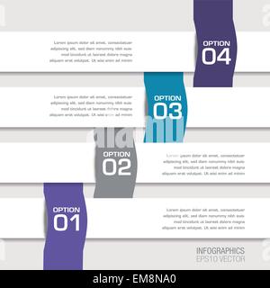Quattro moderne opzioni Infographics banner Illustrazione Vettoriale