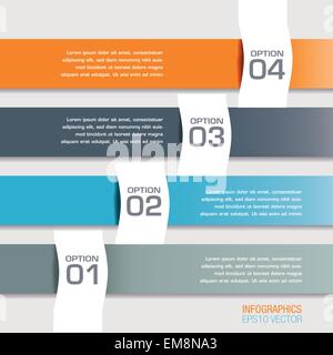 Quattro moderne opzioni Infographics banner Illustrazione Vettoriale