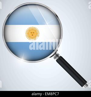 NSA PER IL GOVERNO DEGLI STATI UNITI Programma Spy paese Argentina Illustrazione Vettoriale