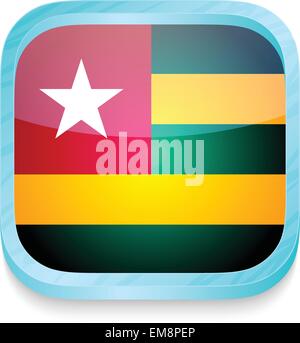 Smart phone pulsante con il Togo bandiera Illustrazione Vettoriale