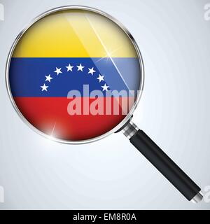 NSA PER IL GOVERNO DEGLI STATI UNITI Programma Spy Paese Venezuela Illustrazione Vettoriale