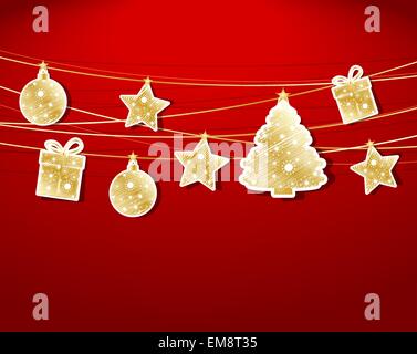 Etichette di Natale Illustrazione Vettoriale