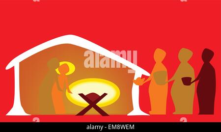 Nascita di Cristo Illustrazione Vettoriale