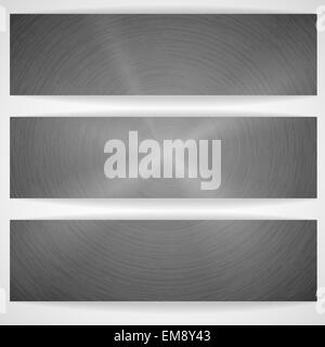 Texture metallica Banner. Illustrazione Vettoriale