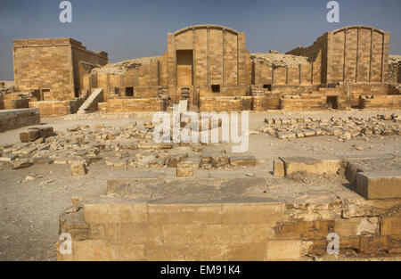 Templi del complesso del festival. Complesso funebre di Djoser a Saqqara. Necropoli per l'antica capitale egiziana Memphis Foto Stock