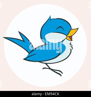 Little Blue Bird Illustrazione Vettoriale