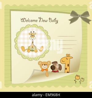 Baby shower card Illustrazione Vettoriale