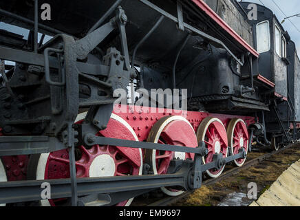 Vapore retrò convoglio ferroviario Foto Stock