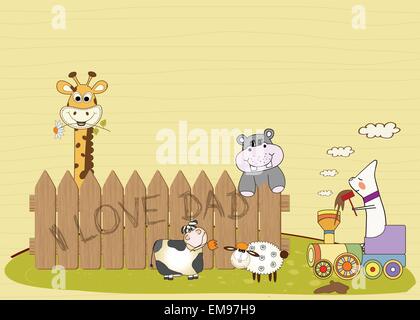 Festa del papà card Illustrazione Vettoriale