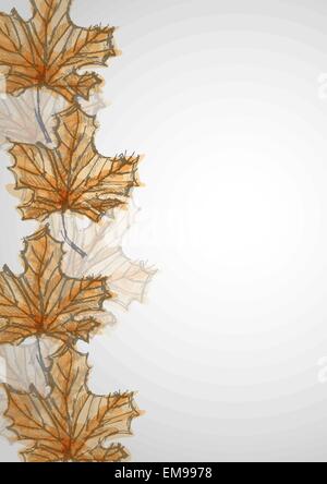 Disegnato a mano sfondo d'autunno. Illustrazione Vettoriale