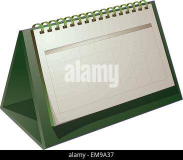 Escursioni calendario che mostra una pagina vuota Illustrazione Vettoriale