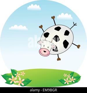 mucca volante Illustrazione Vettoriale