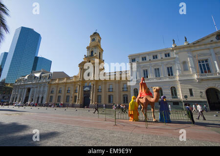 Museo di Storia Nazionale a Plaza de Armas, Santiago, Regione Metropolitana, Cile Foto Stock