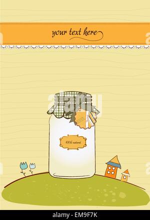 Puro alimenti biologici jar Illustrazione Vettoriale