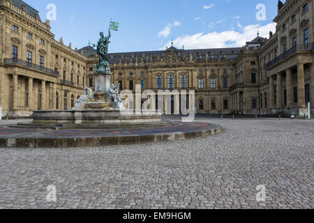 Il Residenz (Residence) a Würzburg, Baviera, Germania - Palazzo della Prince-Bishops Foto Stock