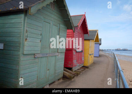 Cabine a Cromer, North Norfolk, Inghilterra, Regno Unito Foto Stock