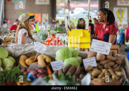 Stato Mercato degli Agricoltori, Raleigh, Carolina del Nord Foto Stock