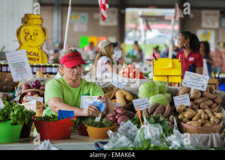 Stato Mercato degli Agricoltori, Raleigh, Carolina del Nord Foto Stock