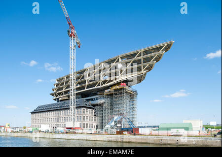 Belgio, Anversa, Nieuw Havenhuis Progettato da Zaha Hadid Foto Stock